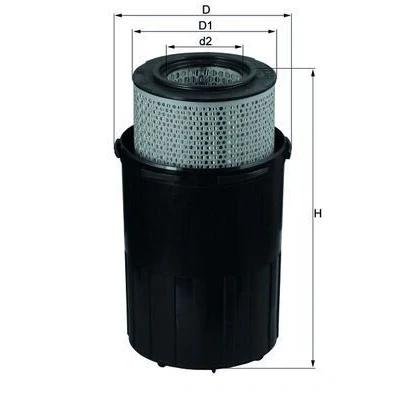 Billede af MAHLE ORIGINAL LX 388 Luftfilter 329,0 185,7, 149 Filterindsats MERCEDES BENZ: T1 Bus, Van