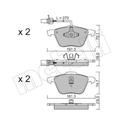 Billede af Bremseklodser METELLI 22 0551 0