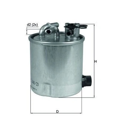 Billede af MAHLE ORIGINAL KL 440/23 Brændstoffilter Ledningsfilter 10 10,0 NISSAN: Qashqai / Qashqai+2 I, X Trail