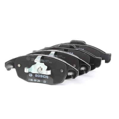 Billede af BOSCH 0 986 494 235 Bremseklodser Low Metallic med monteringsvejledning, anti knirke plade, stempelklips CITROËN: C4 Picasso 1, DS4 Hatchback