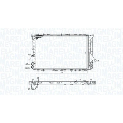 Billede af MAGNETI MARELLI 350213189900 Radiator 630mm 414mm 32mm Mekanisk fuget køleripper AUDI: 100 C4 Sedan