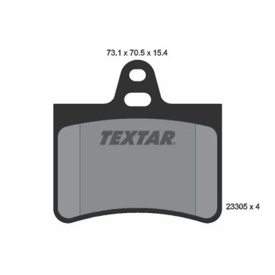 Billede af TEXTAR 2330501 Bremseklodser Ikke forberedt til slidindikator CITROËN: C5 III Stationcar, II Hatchback, Stationcar