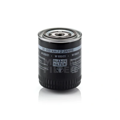 Billede af MANN filter W 930/21 Oliefilter 3/4 16 UNF med en returløbs stop ventil Påskruet AUDI: A6 C5 Sedan, C6 Avant, A4 B7 Avant
