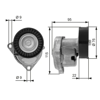 Billede af GATES FleetRunner Micro V Kit T38448 Strammehjul