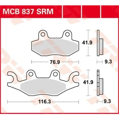 Billede af TRW Sinter Maxi Scooter MCB837SRM Bremseklodser