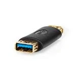 Billede af USB adapter 3.2 Gen 1 A Hun 5 Gbps Guldplateret Antracit Box