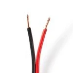 Billede af Højtaler Kabel 2x 2.50 mm² Kobber 100.0 m Runde PVC Rød / Sort Rulle