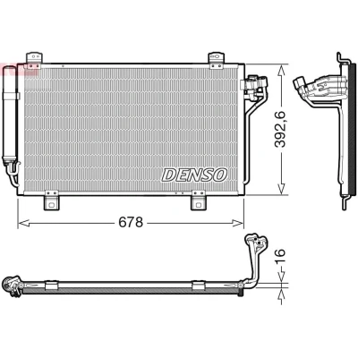 Billede af DENSO DCN44015 Kondensator med tørrer R 134a