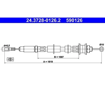 Billede af ATE 24.3728 0126.2 Koblingskabel VOLKSWAGEN: LT 28 35 I Bus
