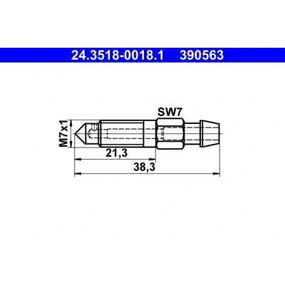 Billede af ATE 24.3518 0018.1 Udluftningsskrue/ ventil