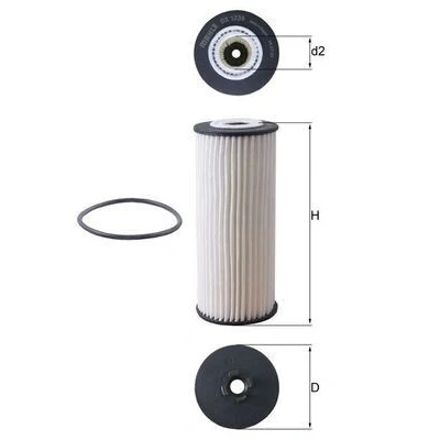 Billede af MAHLE ORIGINAL OX 1236D Oliefilter Filterindsats MERCEDES BENZ: A klasse, CLA Coupe, Stationcar