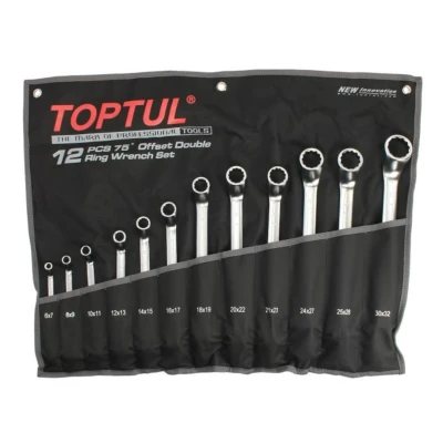 Billede af TOPTUL GPAI1202 Dobbelt ringnøglesæt 6х7, 8х9, 10х11, 12х13, 14х15, 16х17, 18х19, 20х22, 21х23, 24х27, 25х28, 30х32 Krom vanadium stål