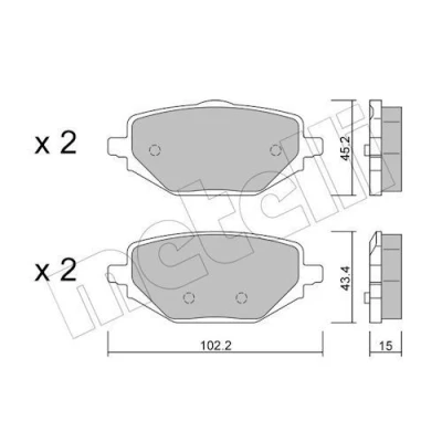 Billede af METELLI 22 1324 0 Bremseklodser Ekskl. slidadvarselskontakt RENAULT: Captur II