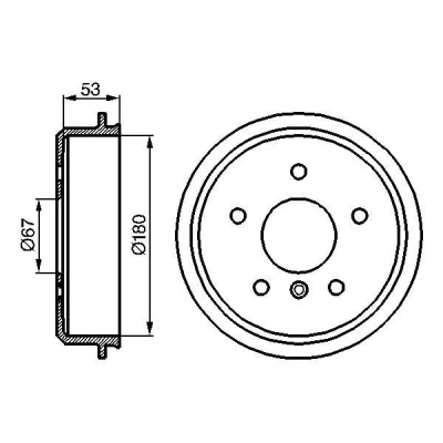 Billede af BOSCH 0 986 477 096 Bremsetromler 220 bagaksel MERCEDES BENZ: A klasse