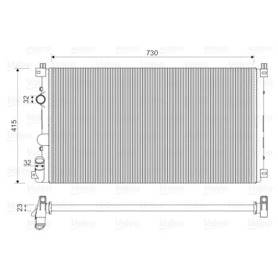 Billede af VALEO 732917 Radiator Aluminium 730 415 23 Mekanisk fuget køleripper
