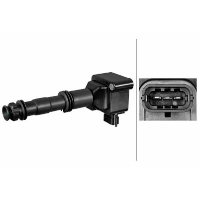 Billede af HELLA 5DA 358 290 151 Tændspole 3 polet 12V Tændrørsholder tændspole, Tilslutningsudførelse SAE PORSCHE: Boxster