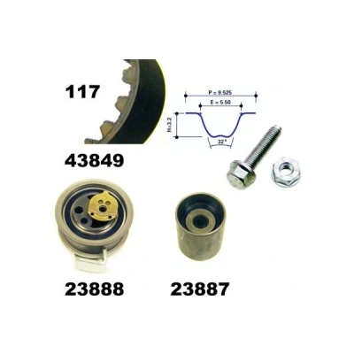 Billede af MAPCO 23849 Tandremssæt 117 VOLKSWAGEN: Lupo / 3L