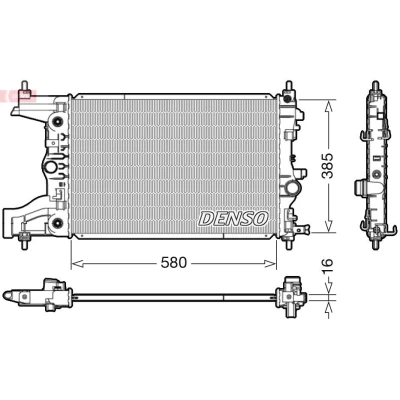 Billede af DENSO DRM20005 Radiator 580 413 16