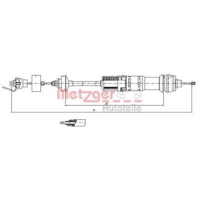 Billede af METZGER 11.2284 Koblingskabel med automatisk justering COFLE CITROËN: Xsara Picasso