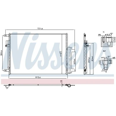 Billede af NISSENS 940955 Kondensator med tørrer R134a, R1234yf