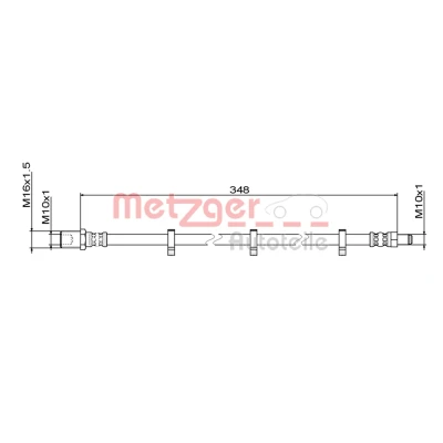 Billede af METZGER 4111498 Bremseslange 348 IVECO: DAILY 3
