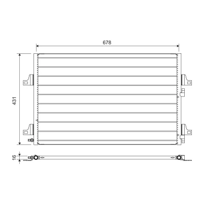 Billede af VALEO 814007 Kondensator uden tørrer 15mm Aluminium 431mm R134a RENAULT: ESPACE 4