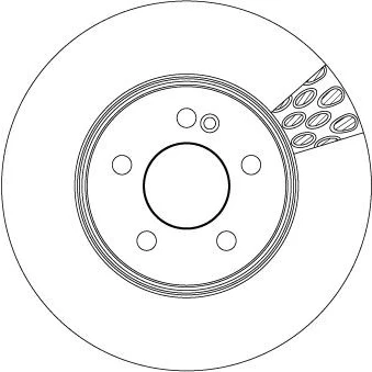 Billede af TRW DF6641S Bremseskiver 305 28 5 112 ventileret, todelt bremseskive lakeret MERCEDES BENZ: C klasse T modell, Sedan, E modell