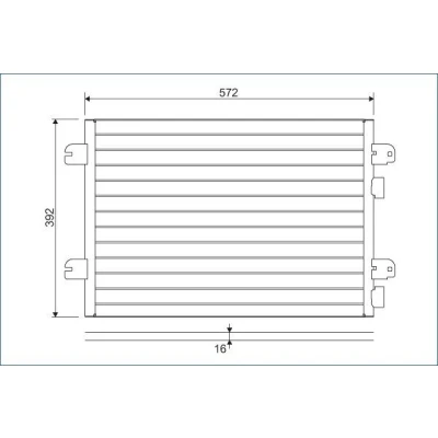 Billede af VALEO 817701 Kondensator uden tørrer Aluminium 392 R 134a