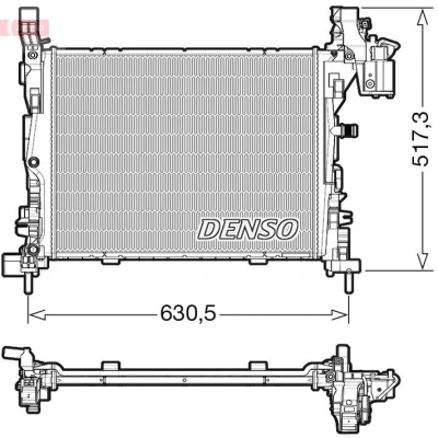 Billede af DENSO DRM23062 Radiator 505 388,2 16