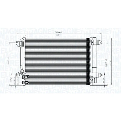 Billede af MAGNETI MARELLI 350203845000 Kondensator med tørrer 560x398x16 398 560 16 VOLKSWAGEN: Beetle Cabriolet