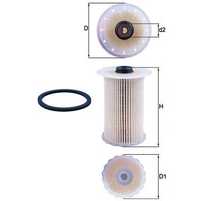 Billede af MAHLE ORIGINAL KX 229D Brændstoffilter Filterindsats FORD: Focus 2 Kombi, MONDEO 4 Turnier, C Max