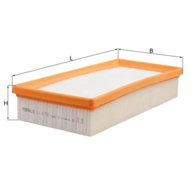 Billede af MAHLE ORIGINAL LX 4758 Luftfilter 50,3 129 286,6 Filterindsats MERCEDES BENZ: C klasse T modell, Sedan, GLC SUV
