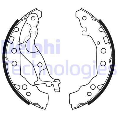 Billede af DELPHI LS2175 Bremsebakker 180 28