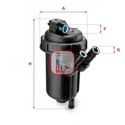 Billede af SOFIMA S 5116 GC Brændstoffilter Filterindsats 10 SUZUKI: SWIFT 3, IGNIS 2, Splash, OPEL: Meriva A, Agila B, Corsa C Hatchback