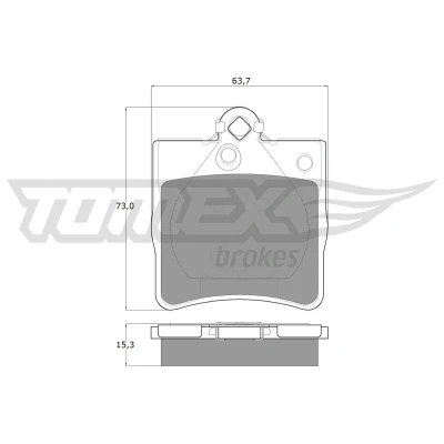 Billede af TOMEX brakes TX 12 29 Bremseklodser bagaksel Ikke forberedt til slidindikator MERCEDES BENZ: C klasse Sedan, CLK Coupe, E Sedan