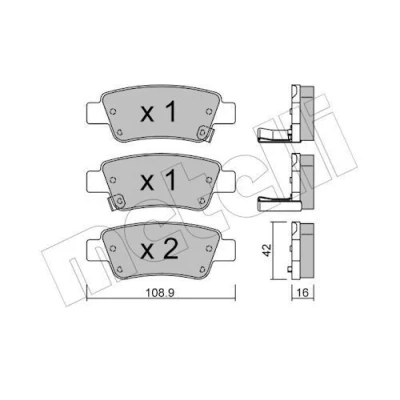 Billede af Bremseklodser METELLI 22 0790 0