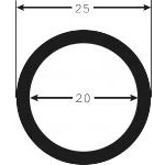 Billede af Spiralslange Sort 20/25mm Indv./udv.