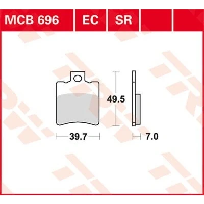 Billede af TRW Organic Low Budget MCB696EC Bremseklodser