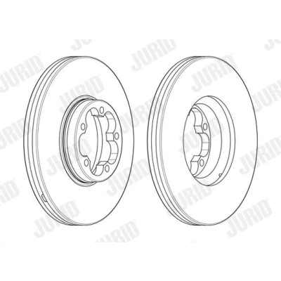 Billede af JURID 563122J 1 Bremseskiver 308 31 5 113,5 ventileret olieret uden tilbehør FORD: Transit Mk6 Van, V363 Ladvogn / Chassis