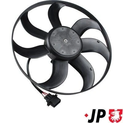 Billede af JP GROUP 1199103500 Køleventilator 387 271 med kølerventilatorramme (karm) SKODA: Fabia 2, VOLKSWAGEN: Polo IV Hatchback, Fox Hatchback