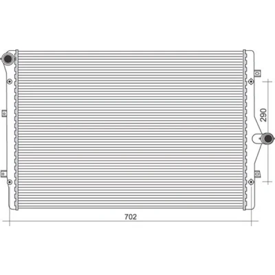 Billede af MAGNETI MARELLI 350213855000 Radiator 648 438 32 Mekanisk fuget køleripper VOLKSWAGEN: Golf 5, Touran I, Passat B6 Variant, AUDI: A3 Sportback