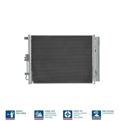 Billede af NISSENS 940267 Kondensator med tørrer Aluminium 537 R 134a KIA: cee‘d II Sportswagon, Hatchback, HYUNDAI: i30 Stationcar