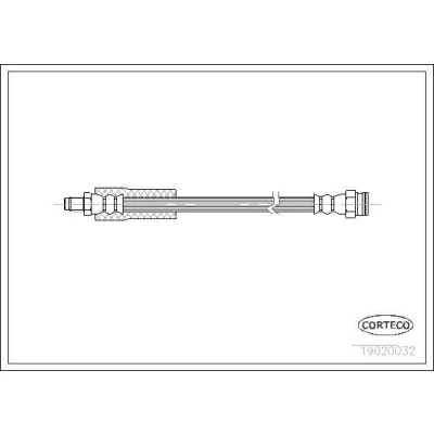 Billede af CORTECO 19020032 Bremseslange foraksel 385