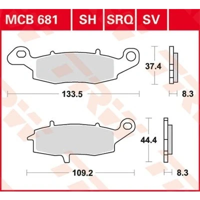 Billede af TRW Sinter Street MCB681SV Bremseklodser