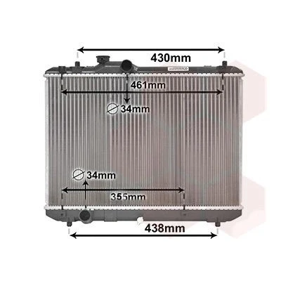 Billede af VAN WEZEL 52002083 Radiator Aluminium 375 555 20 Loddet køleripper SUZUKI: SWIFT 3