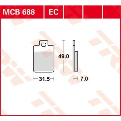 Billede af TRW Organic Allround MCB688 Bremseklodser