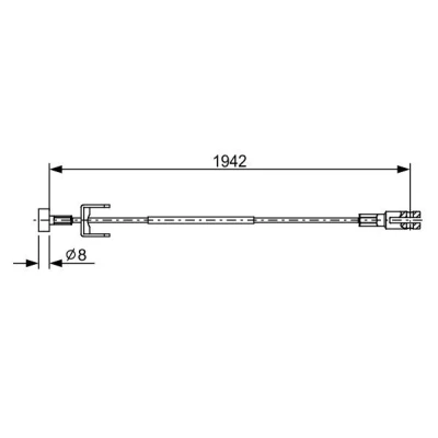 Billede af Håndbremsekabel BOSCH 1 987 482 643