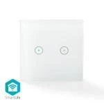 Billede af Nedis SmartLife Vægkontakt Wi Fi Dobbelt Vægbeslag 86 mm 1000 W Android &amp; iOS Glas Hvid