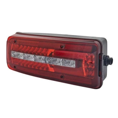Billede af HELLA 2VD 012 381 011 Baglygter venstre LED sort 24 gennemsigtig, Rød med blinklygtefejl kontrol, Elektromagnetisk kompatibilitet (EMC), skruer