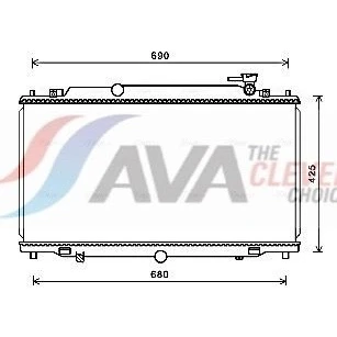 Billede af AVA COOLING SYSTEMS MZ2280 Radiator Aluminium 376mm 729mm 16mm uden ekspansionsbeholder Loddet køleripper